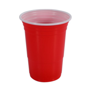 Disposable red plastic cup- 450ml