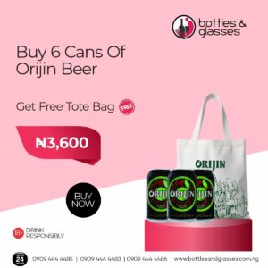 6 Cans Of Orijin Beer + Free Tote Bag